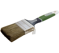 Кисть плоская 60х17мм прорезиненная ручка смешанный ворс зеленая Color Expert