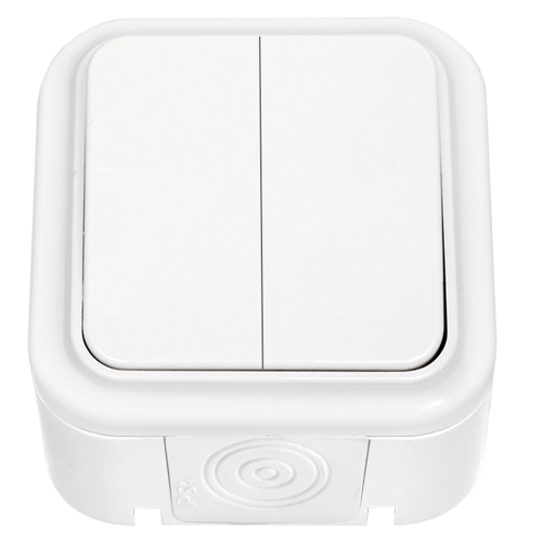 Выключатель о/у 2-кл белый Пралеска IP54 Bylectrica