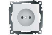 Розетка 1-мест б/з белая Катрин Stekker