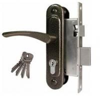 Замок врезной 13см с руч. бронза молотк язычок 3В7 с ручками Омега