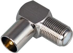 Переходник антенный F-гнездо штекер TV угловой 05-4311 Rexant---