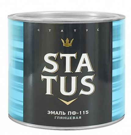 Эмаль ПФ-115 черная 1,8кг Status Радуга