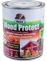 Пропитка Dufa Wood Protect по дереву  белый  0,75л