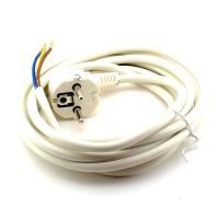 Шнур ПВС 3х1,5 с вилкой 1,0м белый с/з Lux