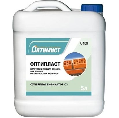Добавка в бетон пластифицикатор  5л С409  Оптипласт Оптимист