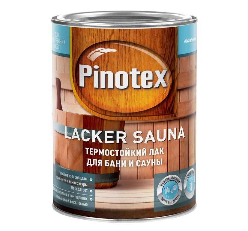 Водный лак Pinotex Lacker Sauna Водный лак Pinotex Lacker Sauna