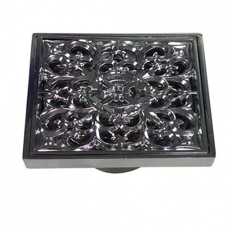 Трап 50 100х100 вертикальный нерж.хром узор Санакс