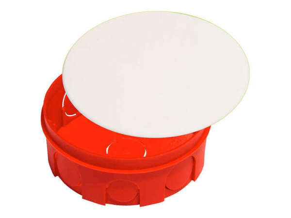 Коробка разветвительная для бетона 104х40мм КР1105 с/у круглая красная  Нegel