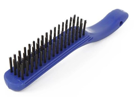 Щетка по металлу 4-рядная пластиковая ручка Workpro