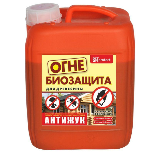 Пропитка огнебиозащитная  5л красная Вит protect