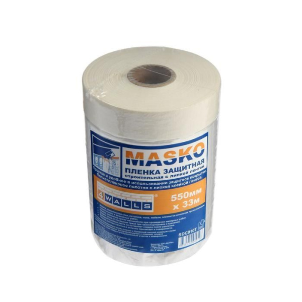 Пленка защитная 0,5мх33м с клейкой лентой 12мкм 4Walls