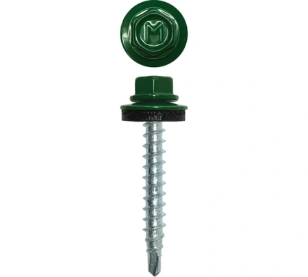 Саморез кровельный RAL6005 4,8х29 дерево  50шт зеленый мох Daxmer