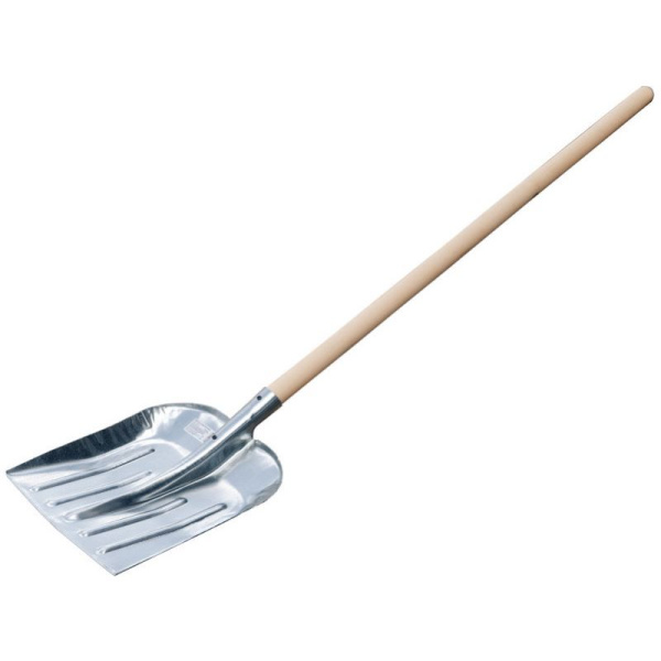 Лопата снегоуборочная 425х335 сталь оцинк.с дерев.черенком Успех---