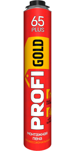 Пена монтажная 65л всесезонная  750мл Profi Gold