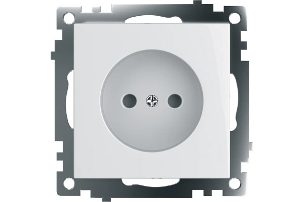 Розетка 1-мест б/з белая Катрин Stekker