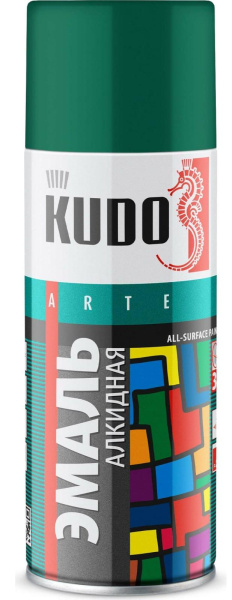 Эмаль алкидная темно-зеленая 520мл 1007 Kudo