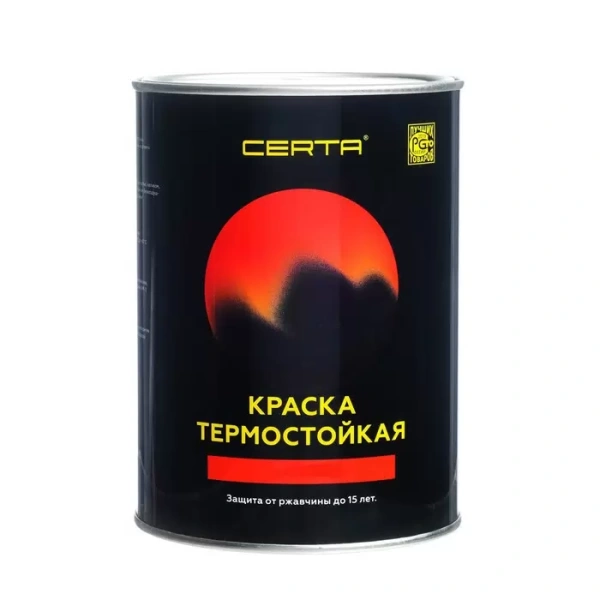 Эмаль термостойкая коричневая  800°С 0,4кг Certa@